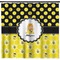 Honeycomb, Bees & Polka Dots Shower Curtain - Custom Size (Personalized)