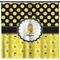 Honeycomb, Bees & Polka Dots Shower Curtain (Personalized)
