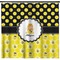 Honeycomb, Bees & Polka Dots Shower Curtain - 71" x 74" (Personalized)