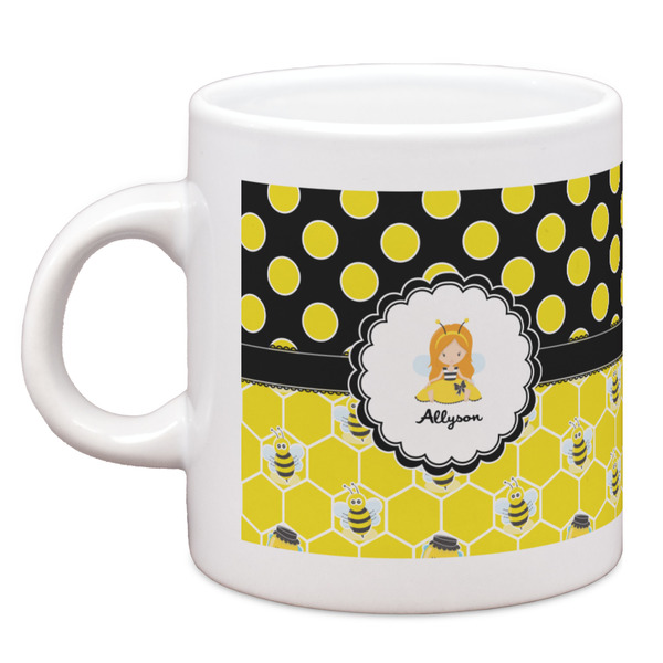 Custom Honeycomb, Bees & Polka Dots Espresso Cup (Personalized)