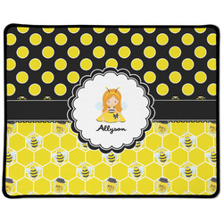 Honeycomb, Bees & Polka Dots Large Gaming Mouse Pad - 12.5" x 10" (Personalized)