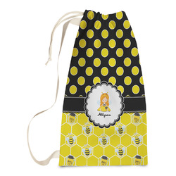 Honeycomb, Bees & Polka Dots Laundry Bags - Small (Personalized)