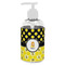 Honeycomb, Bees & Polka Dots Plastic Soap / Lotion Dispenser (8 oz - Small - White) (Personalized)