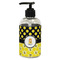 Honeycomb, Bees & Polka Dots Plastic Soap / Lotion Dispenser (8 oz - Small - Black) (Personalized)
