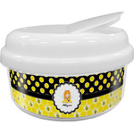 Honeycomb, Bees & Polka Dots Snack Container (Personalized)