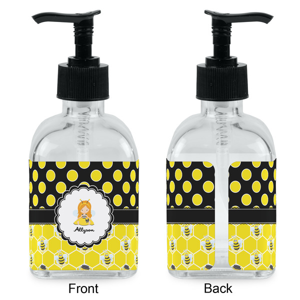 Honeycomb, Bees & Polka Dots Glass Soap/Lotion Dispenser - Approval