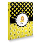 Honeycomb, Bees & Polka Dots Softbound Notebook - 7.25" x 10" (Personalized)