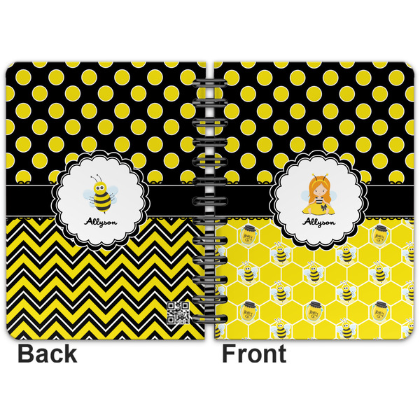 Honeycomb, Bees & Polka Dots Spiral Journal 5 x 7 - Apvl