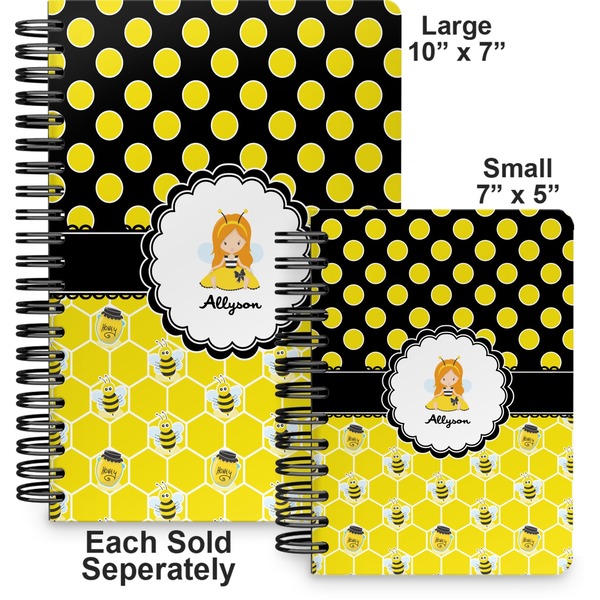 Honeycomb, Bees & Polka Dots Spiral Journal - Comparison