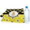 Honeycomb, Bees & Polka Dots Sports Towel Folded with Water Bottle