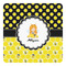 Honeycomb, Bees & Polka Dots Square Decal - Medium (Personalized)