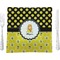 Honeycomb, Bees & Polka Dots 9.5" Glass Square Lunch / Dinner Plate- Single or Set of 4 (Personalized)