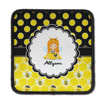 Honeycomb, Bees & Polka Dots Iron On Square Patch w/ Name or Text