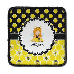 Honeycomb, Bees & Polka Dots Iron On Square Patch w/ Name or Text