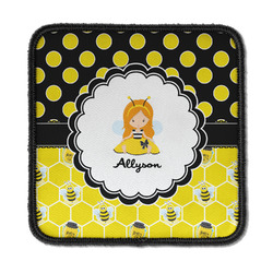 Honeycomb, Bees & Polka Dots Iron On Square Patch w/ Name or Text
