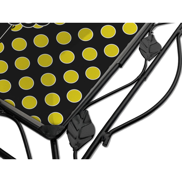 Honeycomb, Bees & Polka Dots Square Trivet - Detail