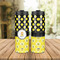 Honeycomb, Bees & Polka Dots Stainless Steel Tumbler - Lifestyle