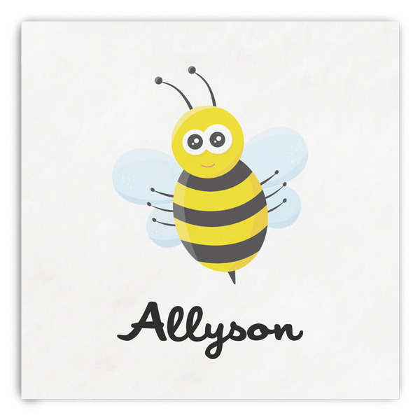 Custom Honeycomb, Bees & Polka Dots Paper Dinner Napkins (Personalized)