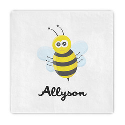 Honeycomb, Bees & Polka Dots Decorative Paper Napkins (Personalized)