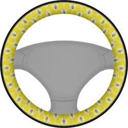 Honeycomb, Bees & Polka Dots Steering Wheel Cover (Personalized)