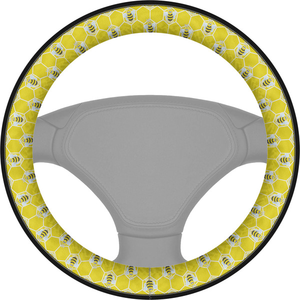 Custom Honeycomb, Bees & Polka Dots Steering Wheel Cover