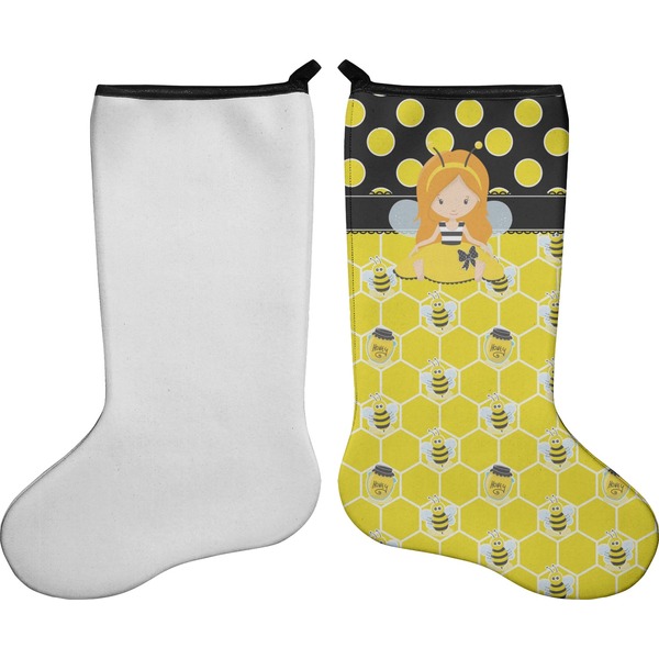 Honeycomb, Bees & Polka Dots Stocking - Single-Sided - Approval