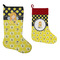 Honeycomb, Bees & Polka Dots Stockings - Side by Side compare