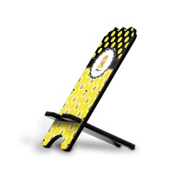 Honeycomb, Bees & Polka Dots Stylized Cell Phone Stand - Small w/ Name or Text
