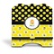 Honeycomb, Bees & Polka Dots Stylized Tablet Stand - Front without iPad