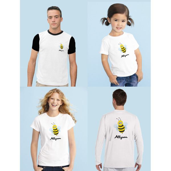 Honeycomb, Bees & Polka Dots Sublimation Sizing on Shirts