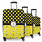 Honeycomb, Bees & Polka Dots Suitcase Set 1 - MAIN