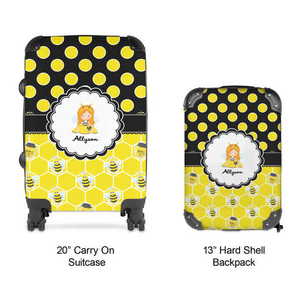 Honeycomb, Bees & Polka Dots Suitcase Set 4 - APPROVAL
