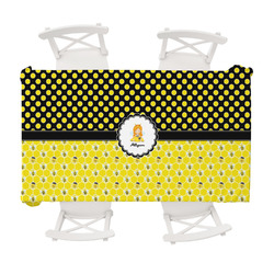 Honeycomb, Bees & Polka Dots Tablecloth - 58"x102" (Personalized)