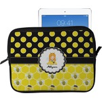 Honeycomb, Bees & Polka Dots Tablet Case / Sleeve - Large (Personalized)