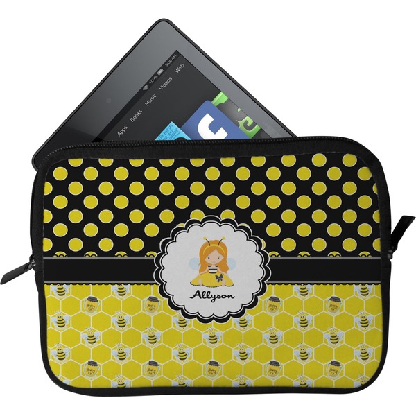Custom Honeycomb, Bees & Polka Dots Tablet Case / Sleeve - Small (Personalized)