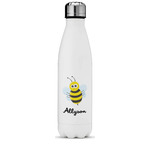 Honeycomb, Bees & Polka Dots Water Bottle - 17 oz. - Stainless Steel - Full Color Printing (Personalized)