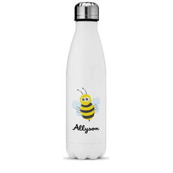 Honeycomb, Bees & Polka Dots Water Bottle - 17 oz. - Stainless Steel - Full Color Printing (Personalized)