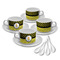 Honeycomb, Bees & Polka Dots Tea Cup - Set of 4