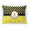 Honeycomb, Bees & Polka Dots Throw Pillow (Rectangular - 12x16)