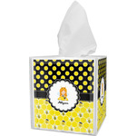 Honeycomb, Bees & Polka Dots Tissue Box Cover (Personalized)