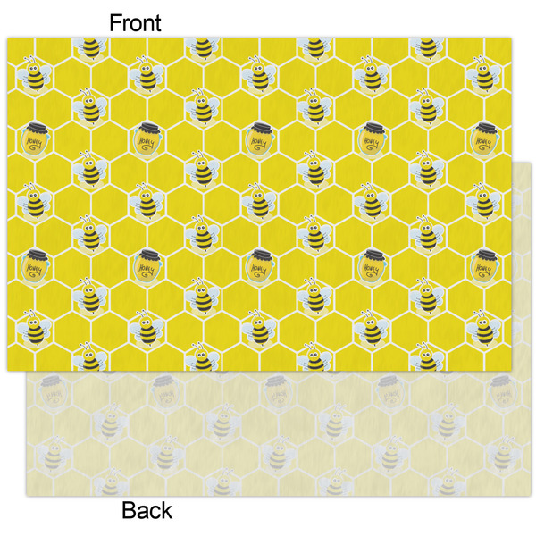 Honeycomb, Bees & Polka Dots Tissue Paper - Heavyweight - XL - Front & Back