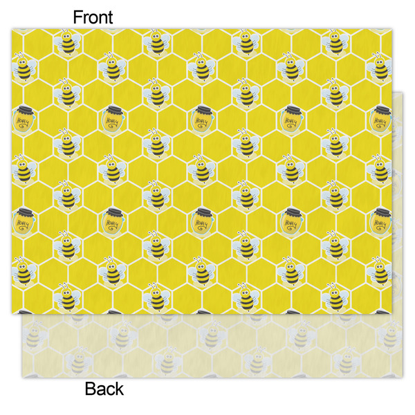 Honeycomb, Bees & Polka Dots Tissue Paper - Lightweight - Medium - Front & Back