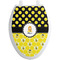 Honeycomb, Bees & Polka Dots Toilet Seat Decal - Elongated (Personalized)