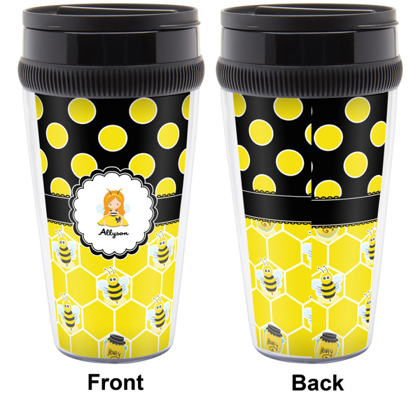 Honeycomb, Bees & Polka Dots Travel Mug Approval (Personalized)