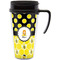 Honeycomb, Bees & Polka Dots Acrylic Travel Mug with Handle (Personalized)