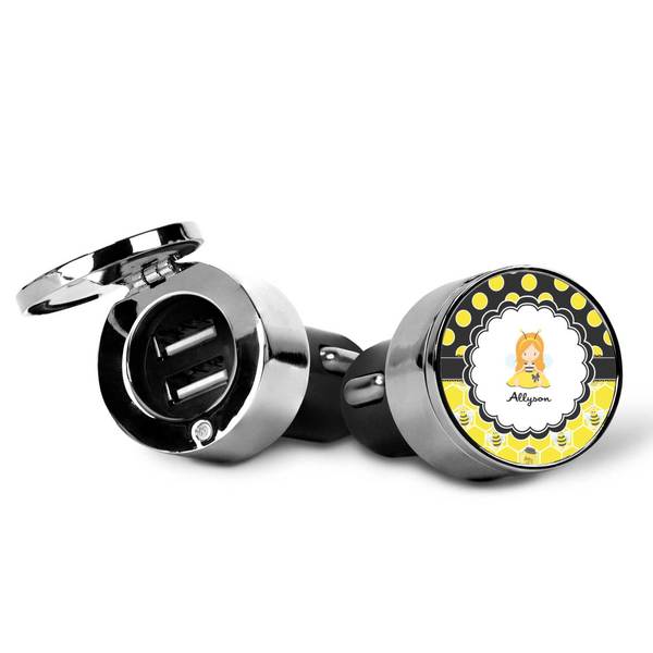 Honeycomb, Bees & Polka Dots USB Car Charger