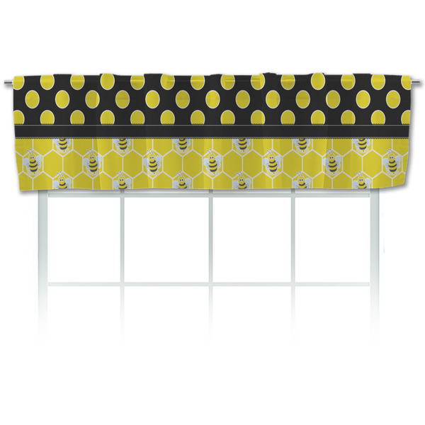 Custom Honeycomb, Bees & Polka Dots Valance