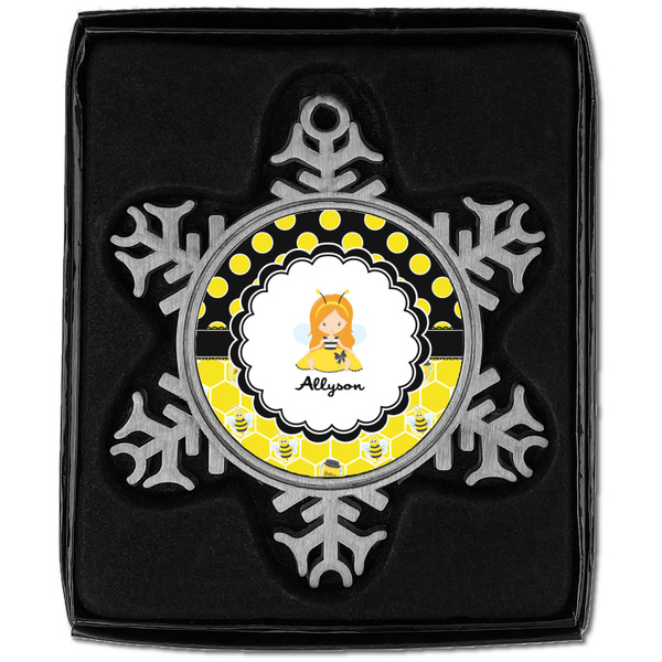 Honeycomb, Bees & Polka Dots Vintage Snowflake - In box