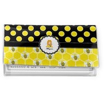 Honeycomb, Bees & Polka Dots Vinyl Checkbook Cover (Personalized)