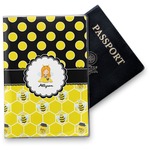Honeycomb, Bees & Polka Dots Vinyl Passport Holder (Personalized)